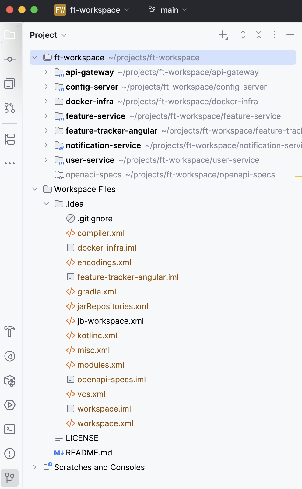 Project tool window Project tool window