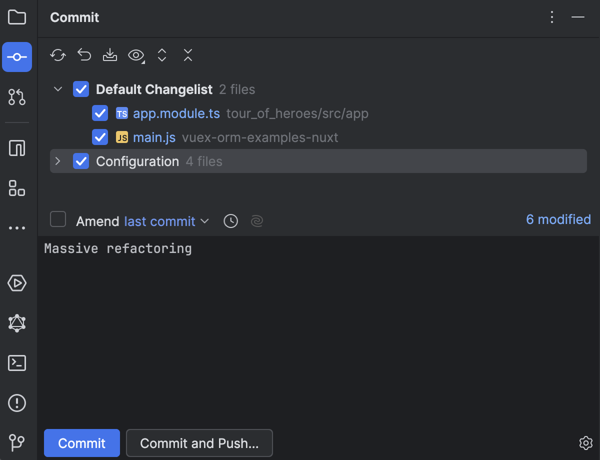 Commit and push changes to Git repository | WebStorm Documentation