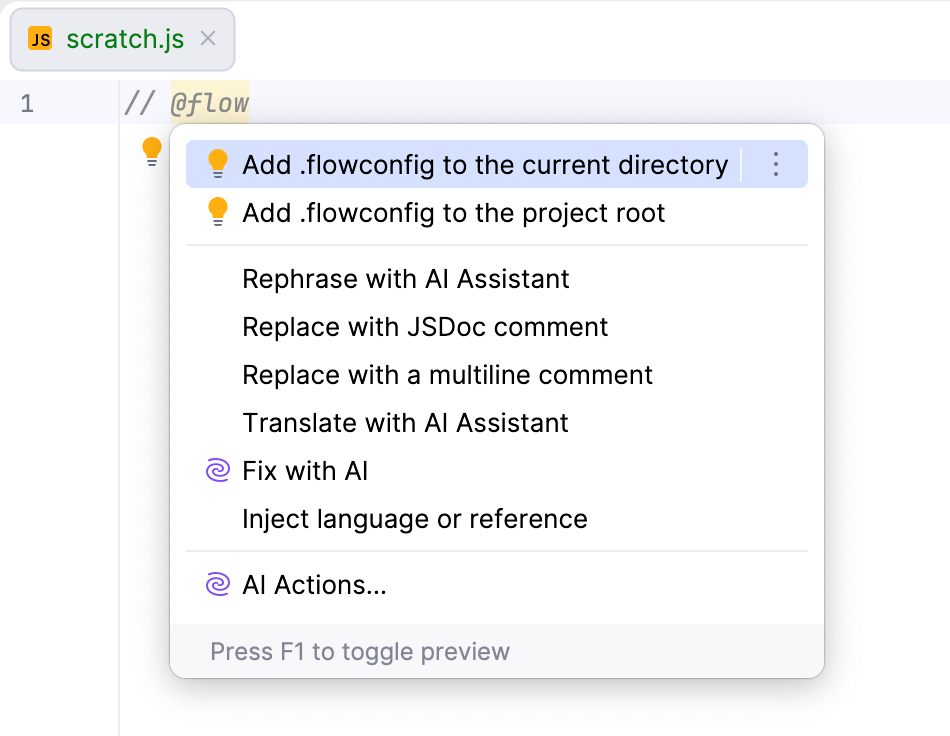 Tooltip: More actions
