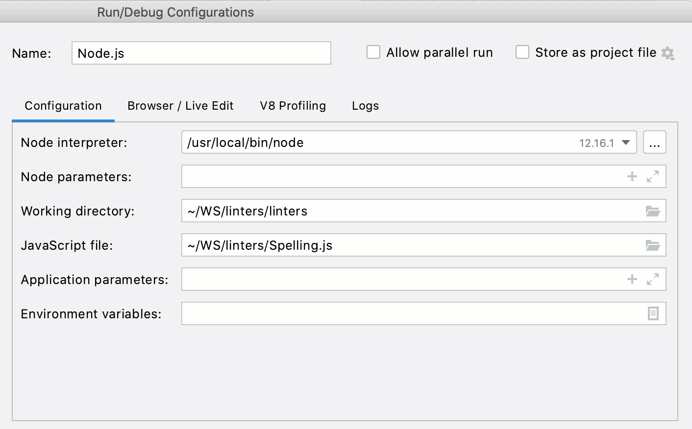 Configure Node.js Remote Runtime Dialog | PhpStorm Documentation