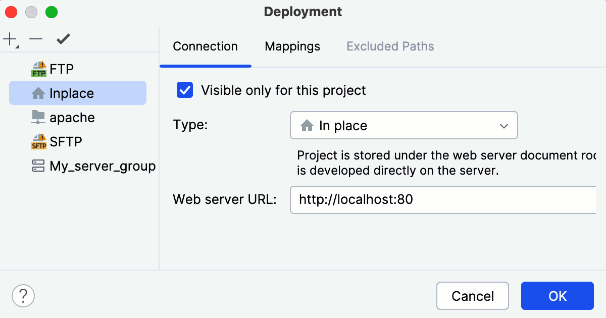 Organize servers into groups | WebStorm Documentation