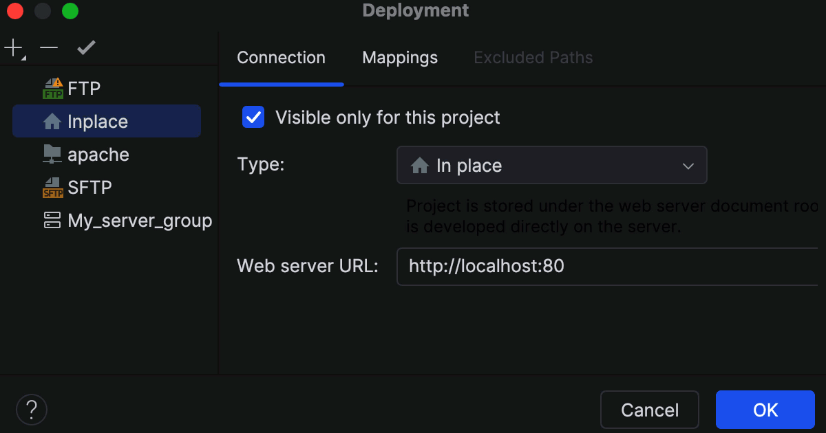 Organize servers into groups | WebStorm Documentation
