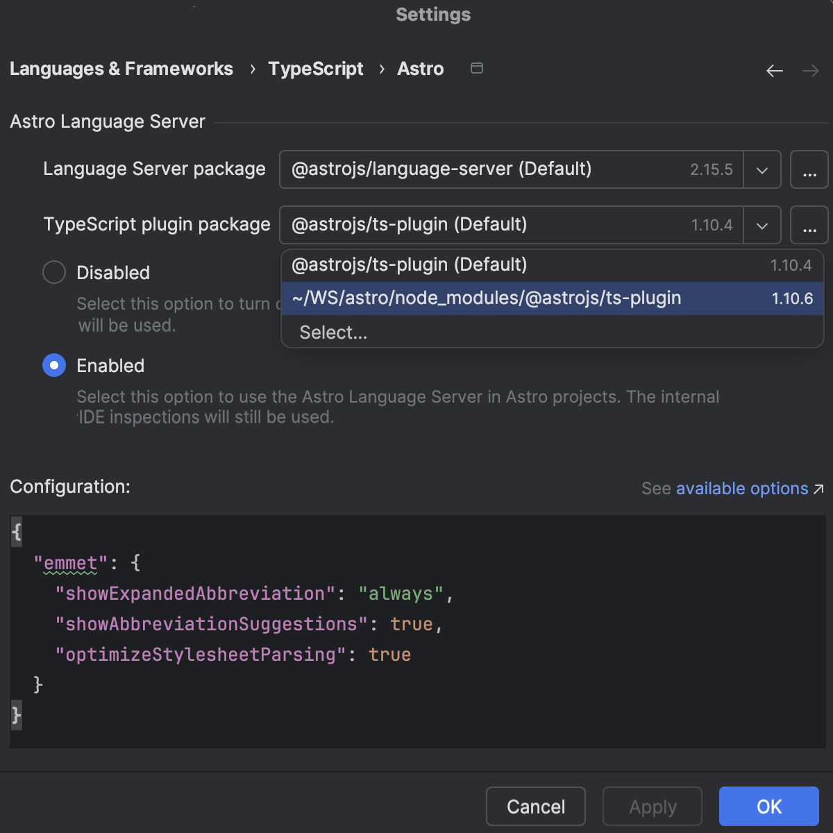 Astro | WebStorm Documentation