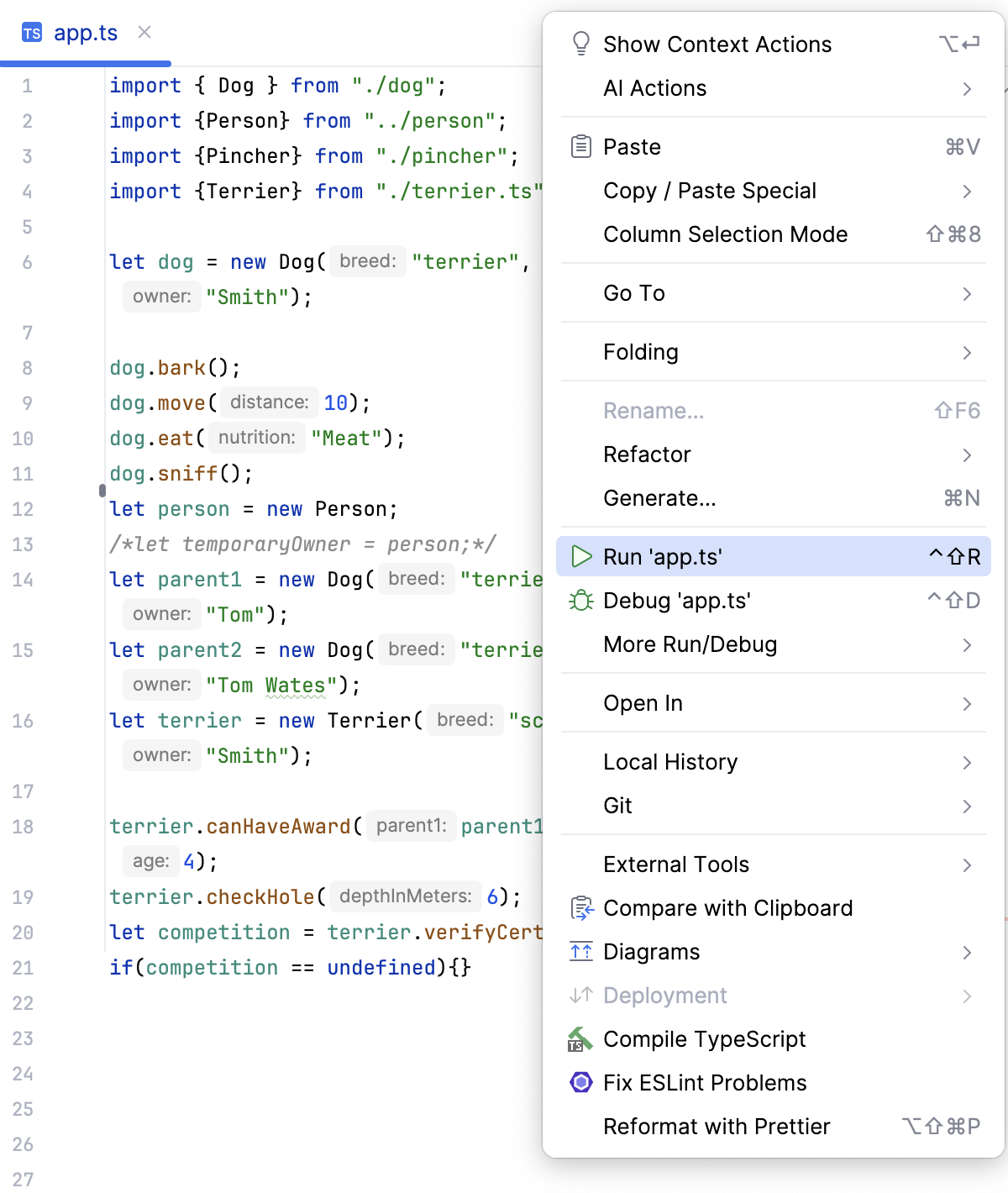 Run a file with Bun from the editor