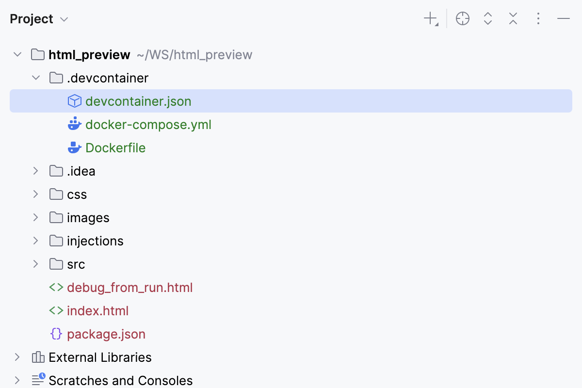 Dev Container result