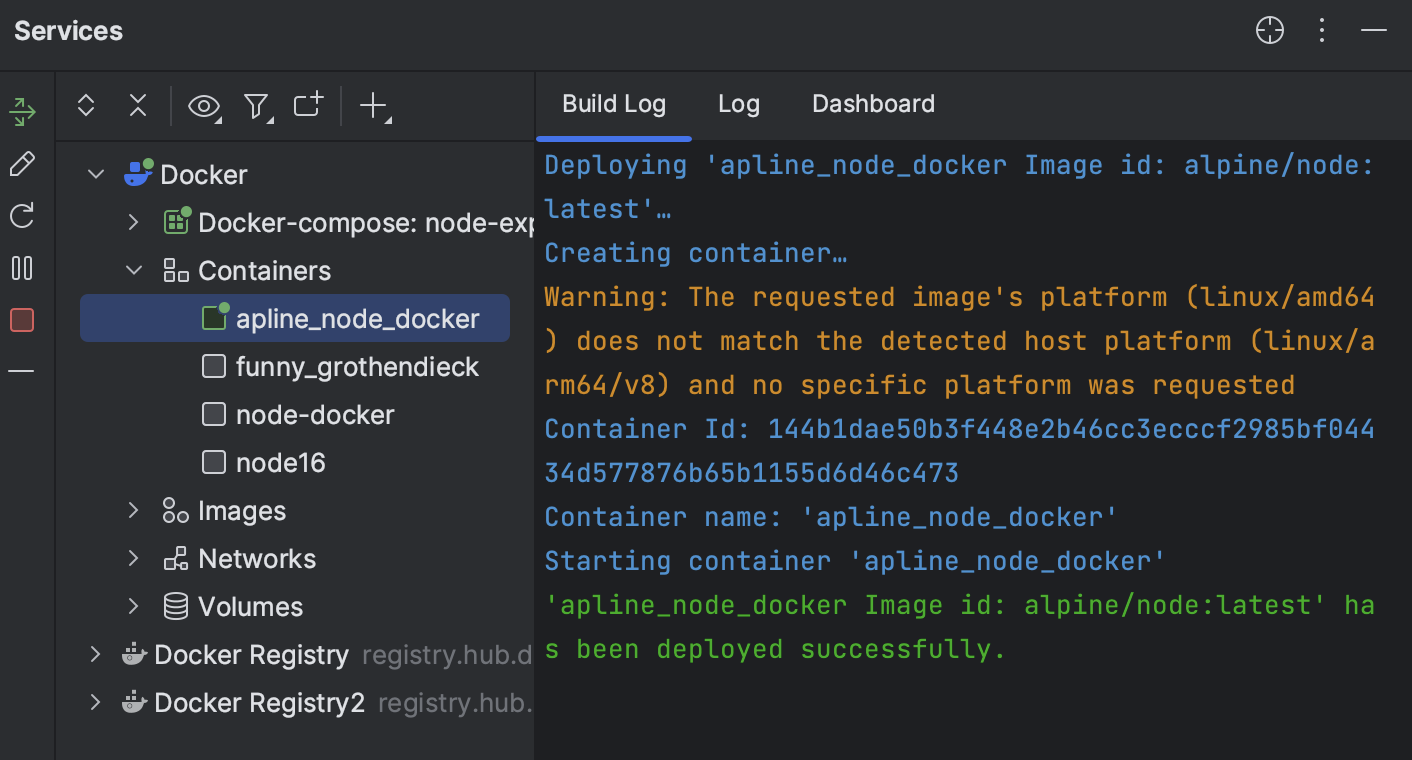 Docker containers | WebStorm Documentation