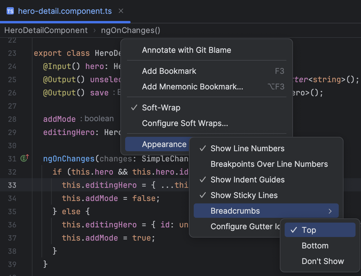 Editor basics | WebStorm Documentation