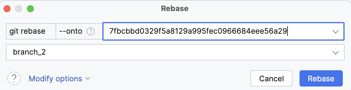 Specify commit hash with --onto Specify commit hash with --onto