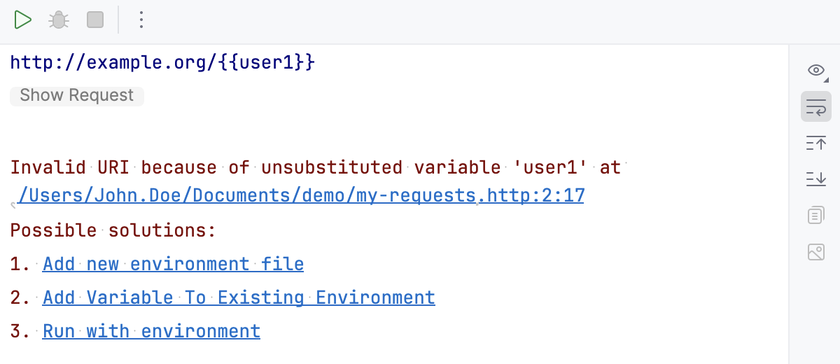 Unresolved Variable in HTTP request notification