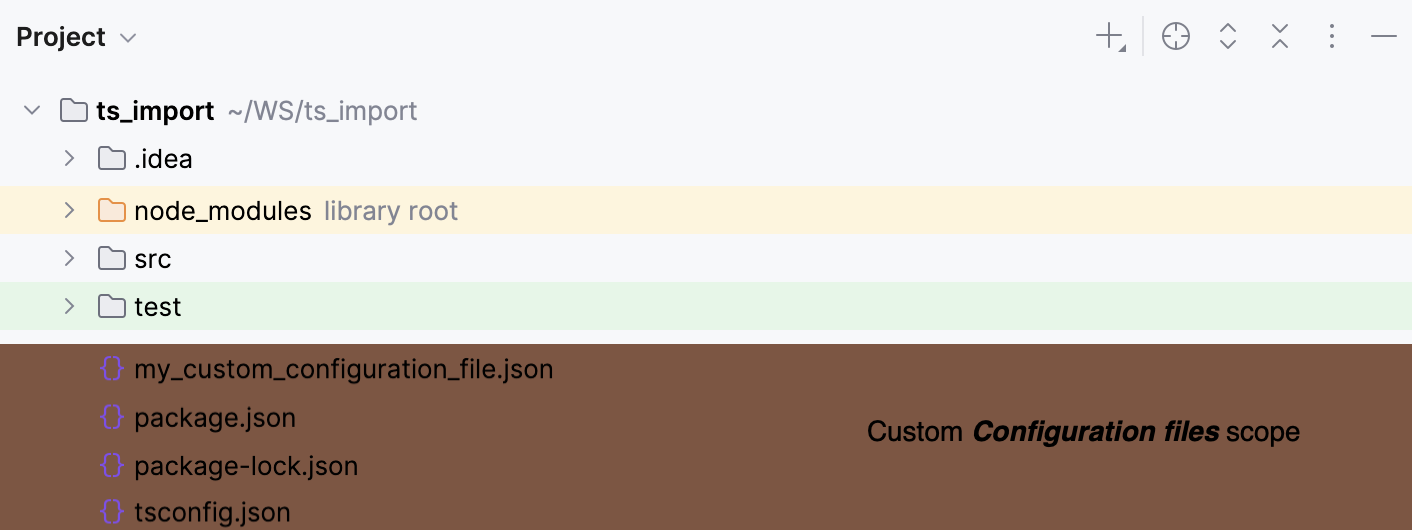 Colors in the Project tool window