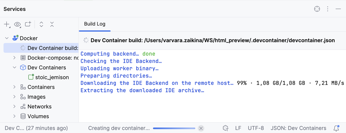 Creating a Dev Container