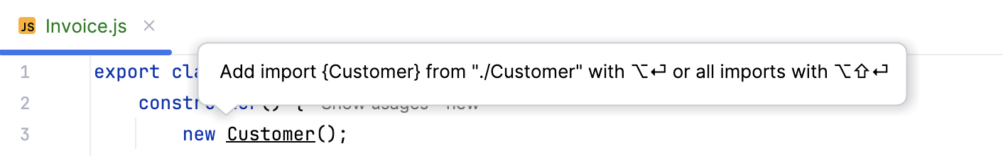 Add ES6 imports via an auto-import tooltip