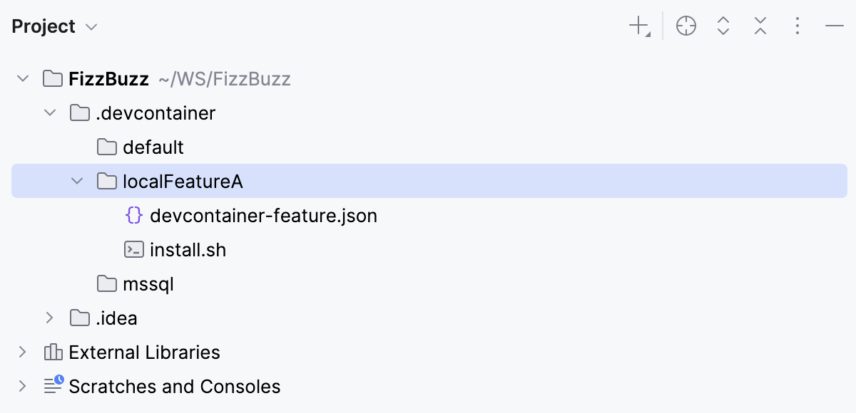 Local feature folder