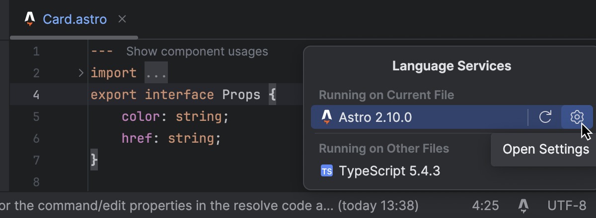 Astro | WebStorm Documentation