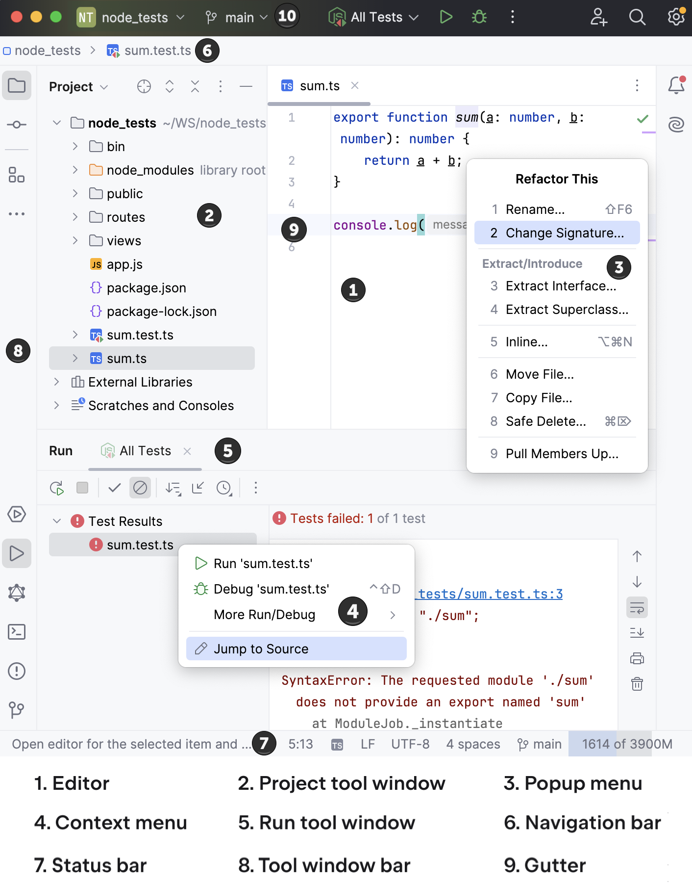 The Main window The Main window