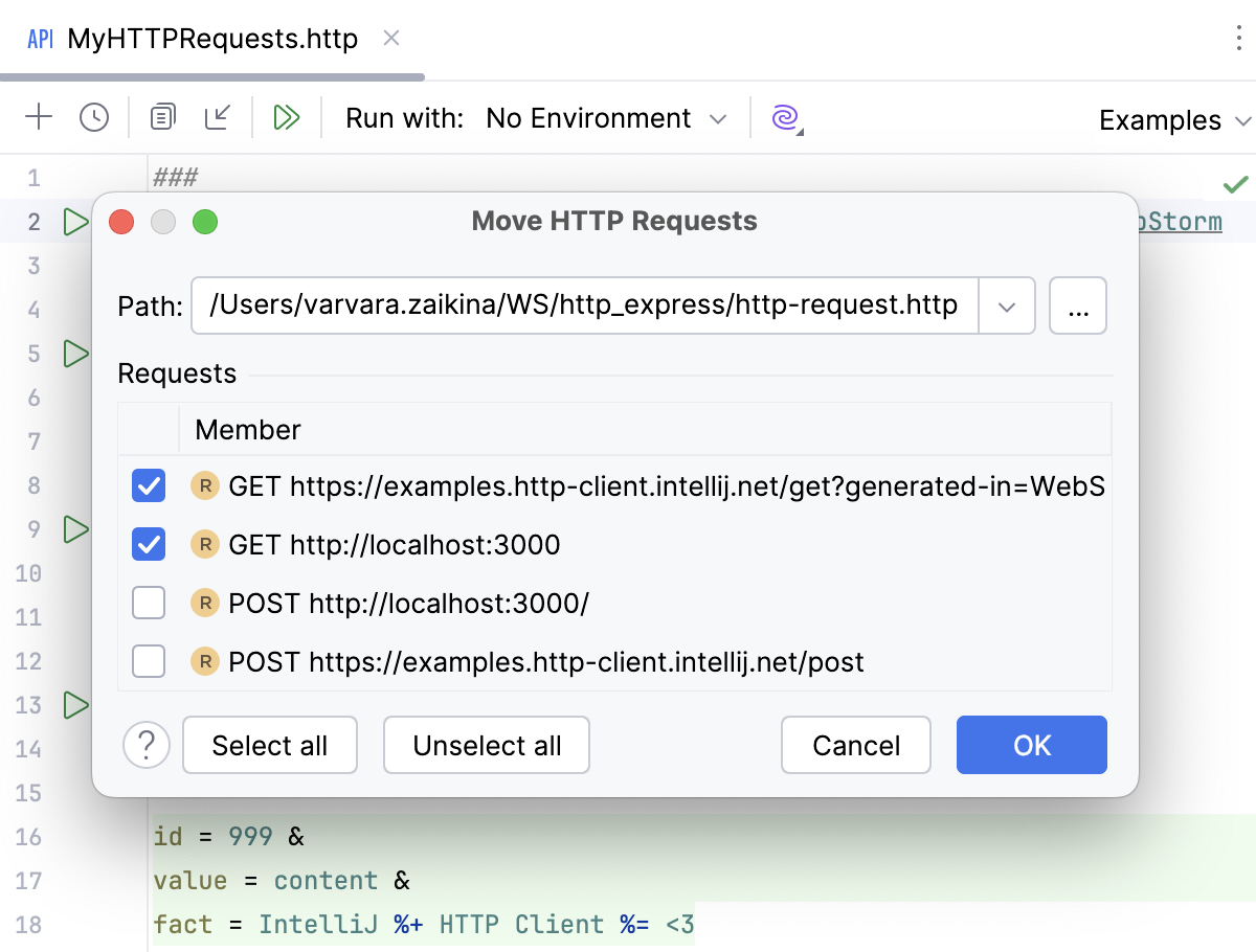 Move HTTP requests