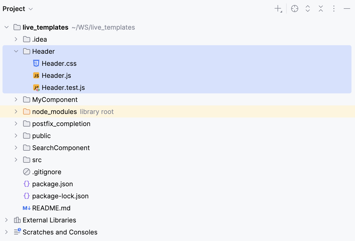 A component folder is created A component folder is created