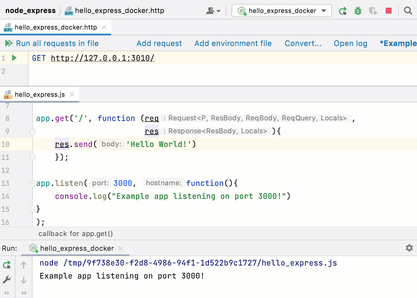Node.js with Docker | IntelliJ IDEA Documentation