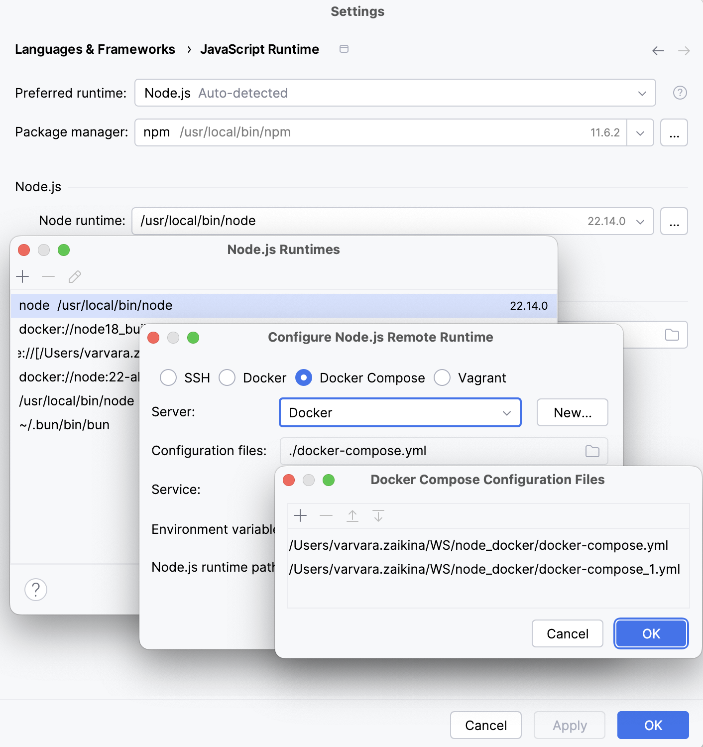 Configure a Node.js runtime via Docker Compose: configuration files Configure a Node.js runtime via Docker Compose: configuration files