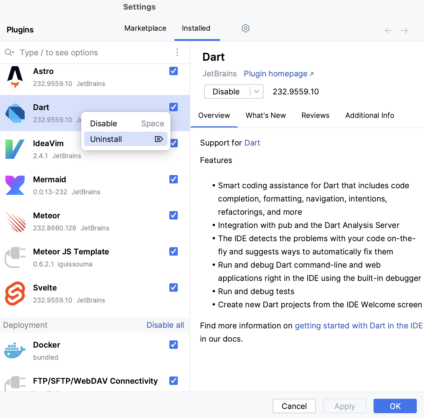 Uninstall plugin Uninstall plugin