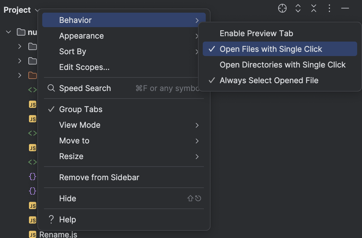 Project tool window | WebStorm Documentation