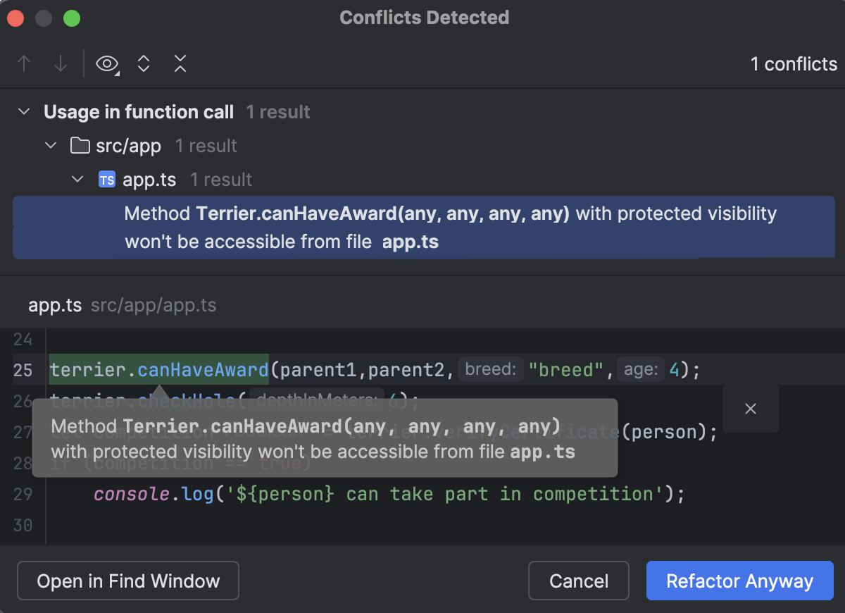 Code refactoring | WebStorm Documentation