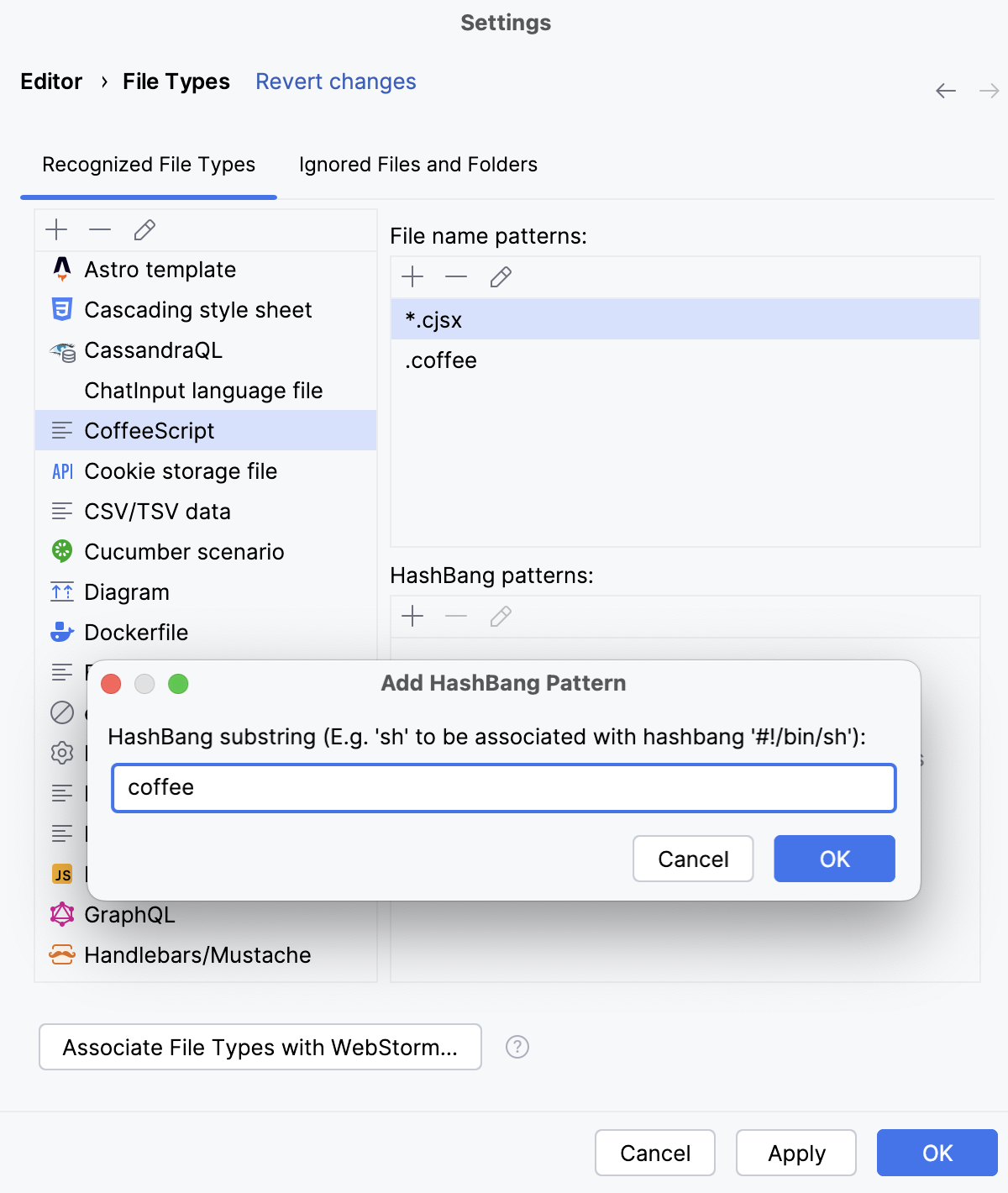 Configuring a shebang command for CoffeeScript