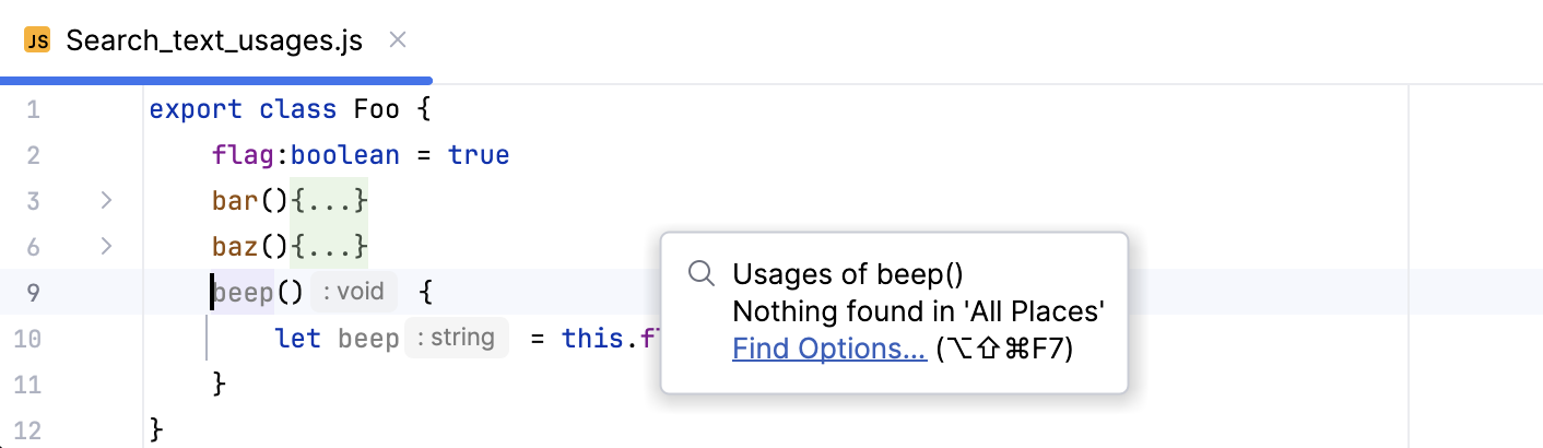 No results found: tooltip