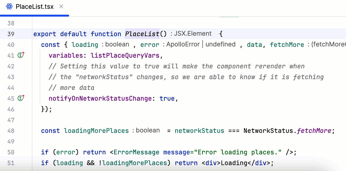 Sticky lines | WebStorm Documentation