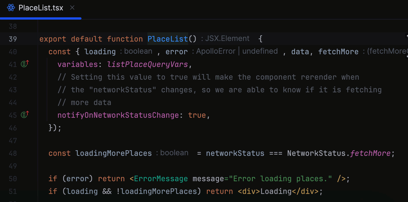 Sticky lines | WebStorm Documentation