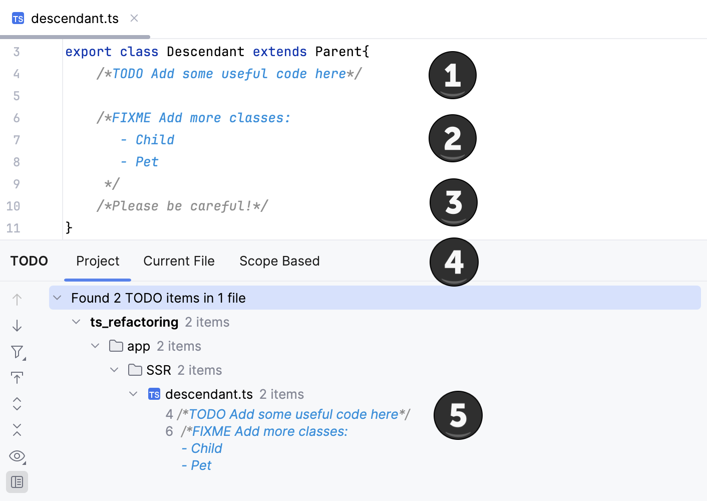 TODO comments example TODO comments example