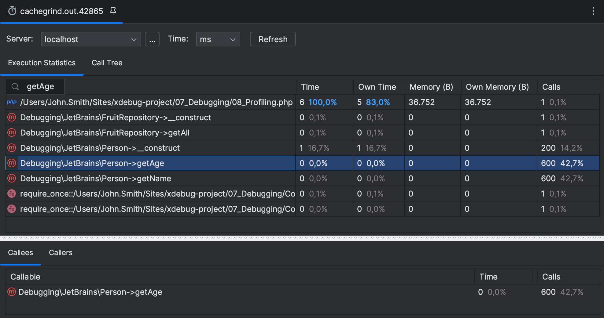 Profiling with Xdebug | PhpStorm Documentation