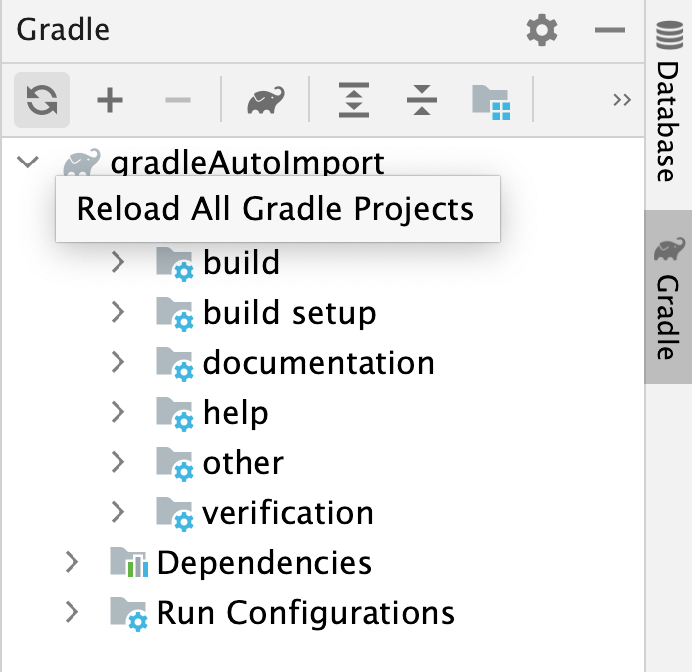 Reload All Gradle Projects Reload All Gradle Projects