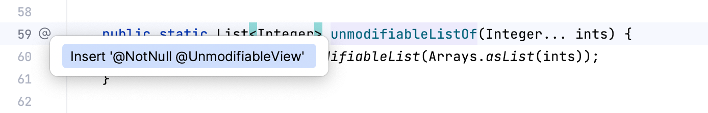 Adding inferred annotation to code