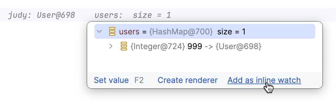 Adding an inline watch option Adding an inline watch option