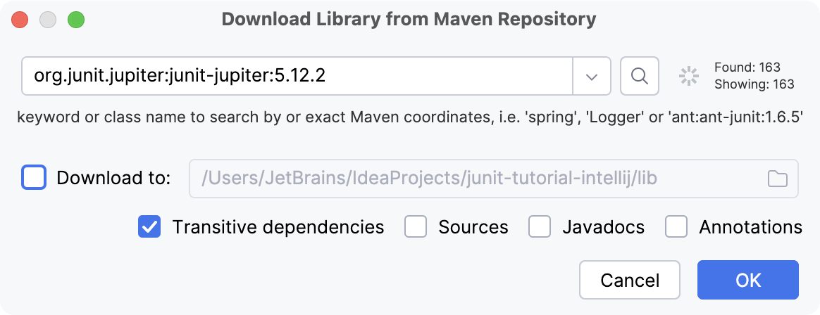 Manually adding a testing library to a project