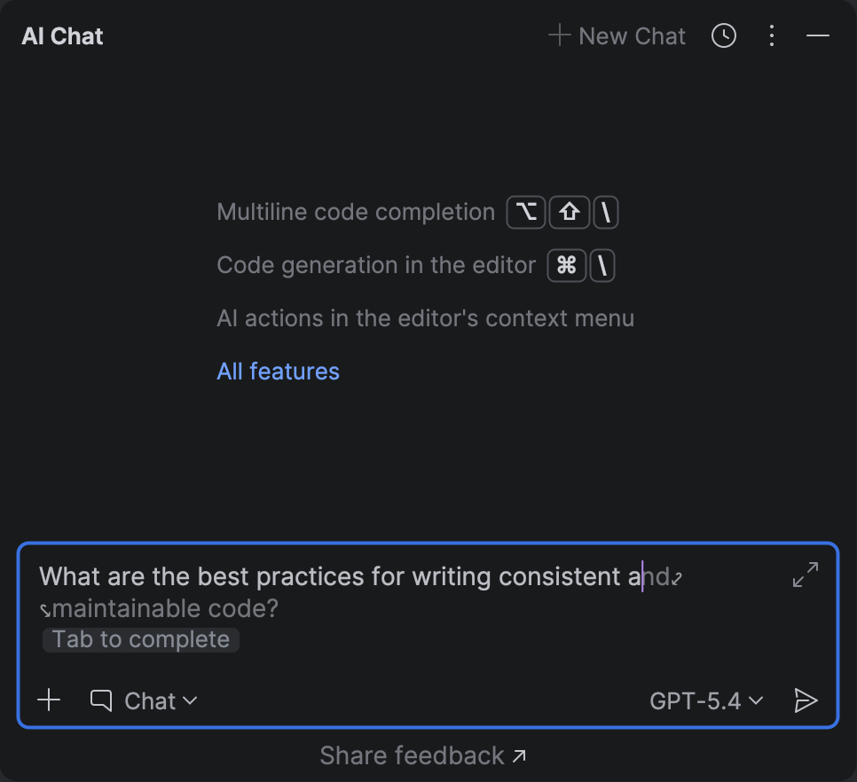 Code completion | AI Assistant Documentation