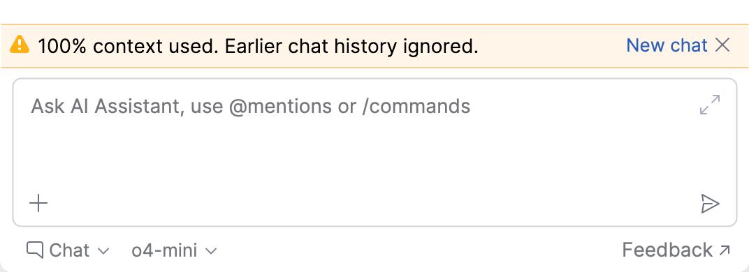 Model context window is full Model context window is full