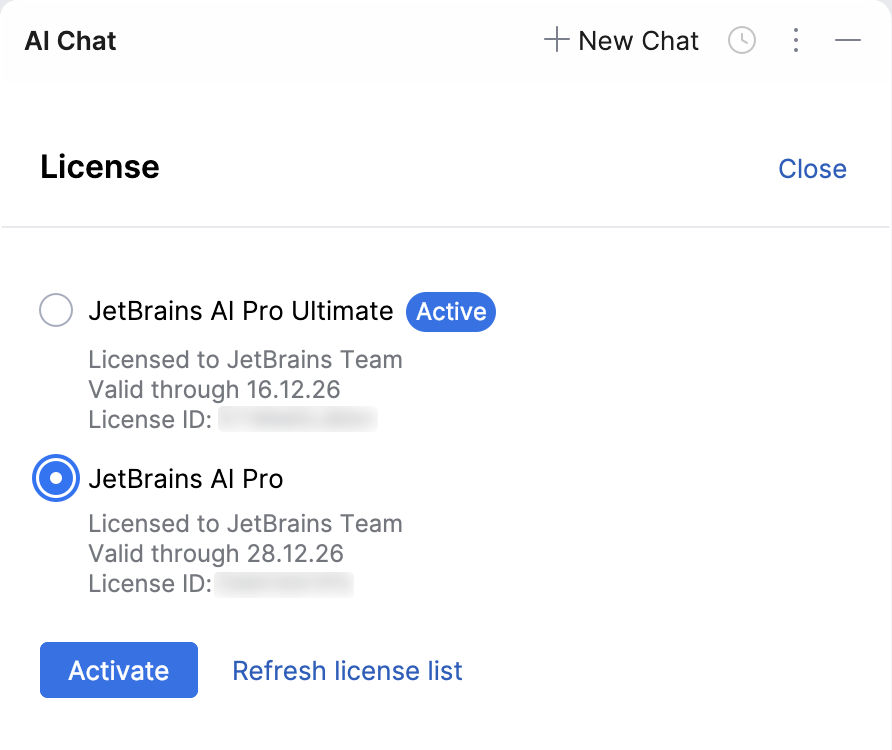 License details License details