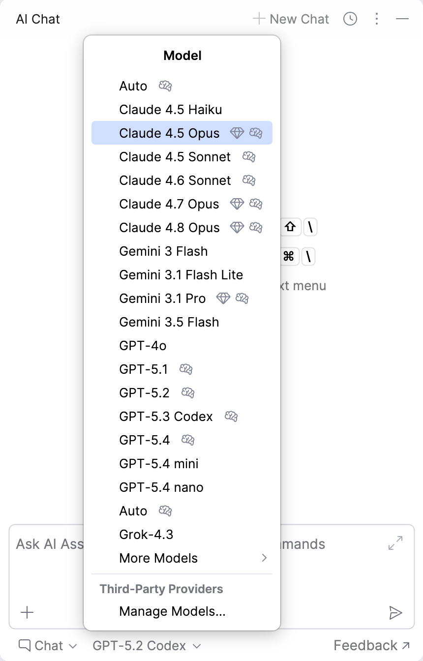 选择模型 选择模型
