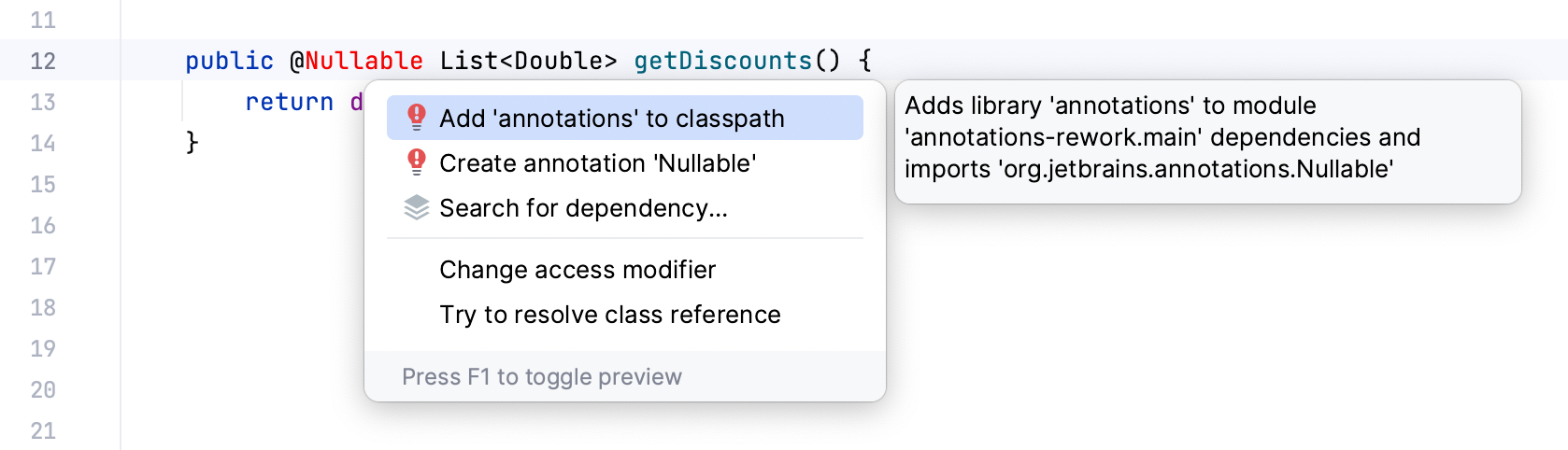 Adding JetBrains Annotations dependency to project