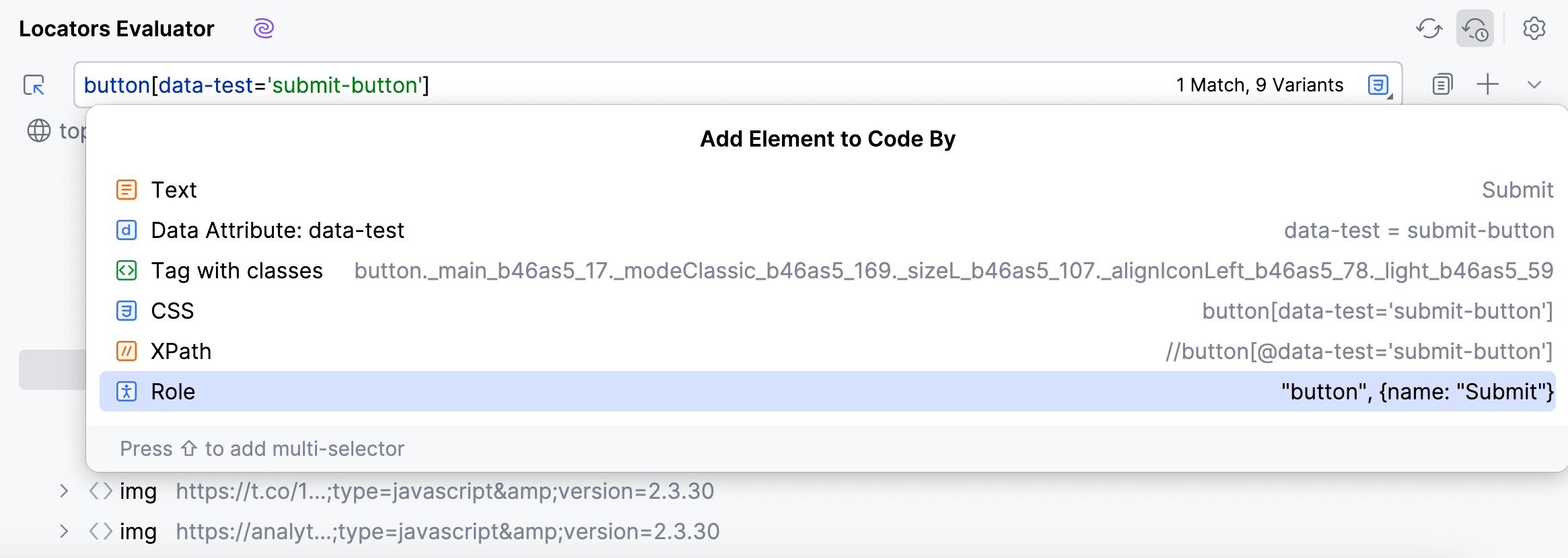 Role-based locator Role-based locator