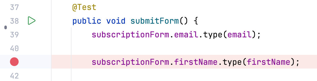 Set a breakpoint Set a breakpoint