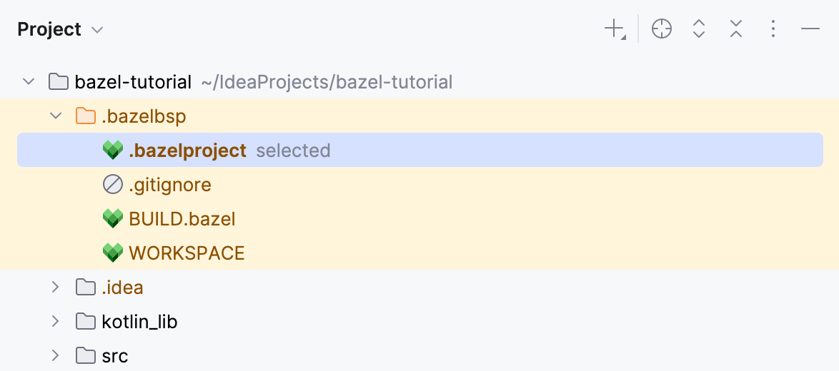 .bazelproject file in the .bazelbsp folder .bazelproject file in the .bazelbsp folder