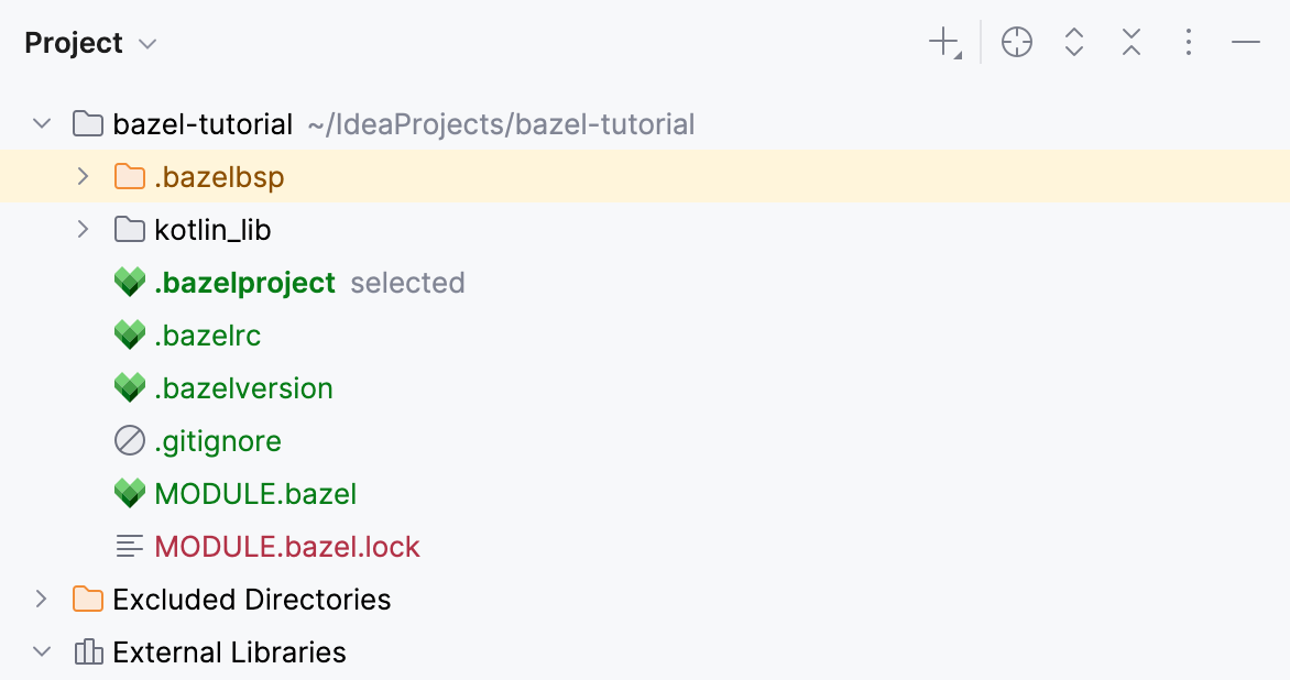Only kotlin_lib is visible in the Project tool window Only kotlin_lib is visible in the Project tool window