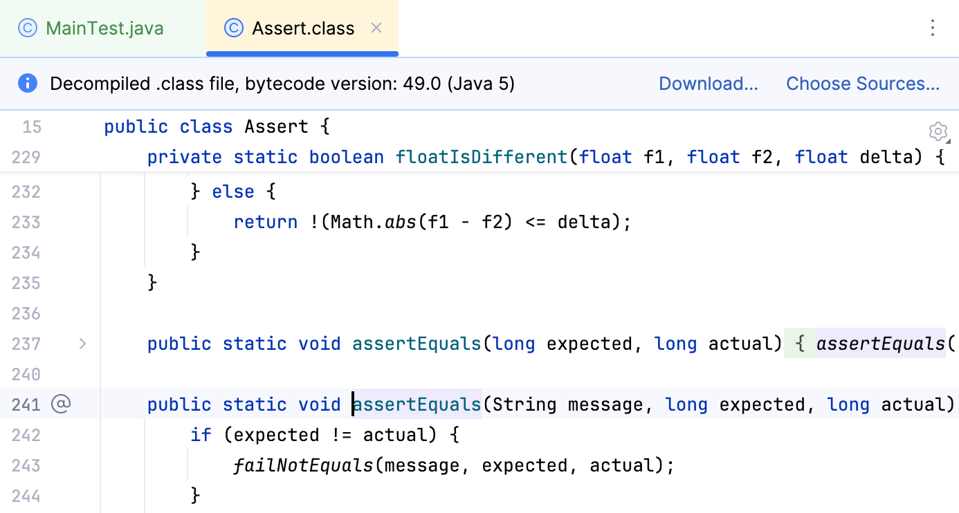 Decompiled version of the JUnit class in Decompiled version of the JUnit class in