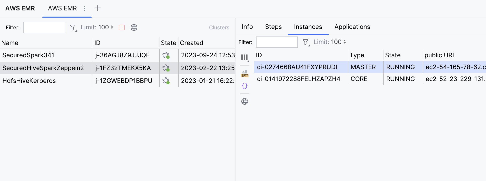 Cluster instances Cluster instances