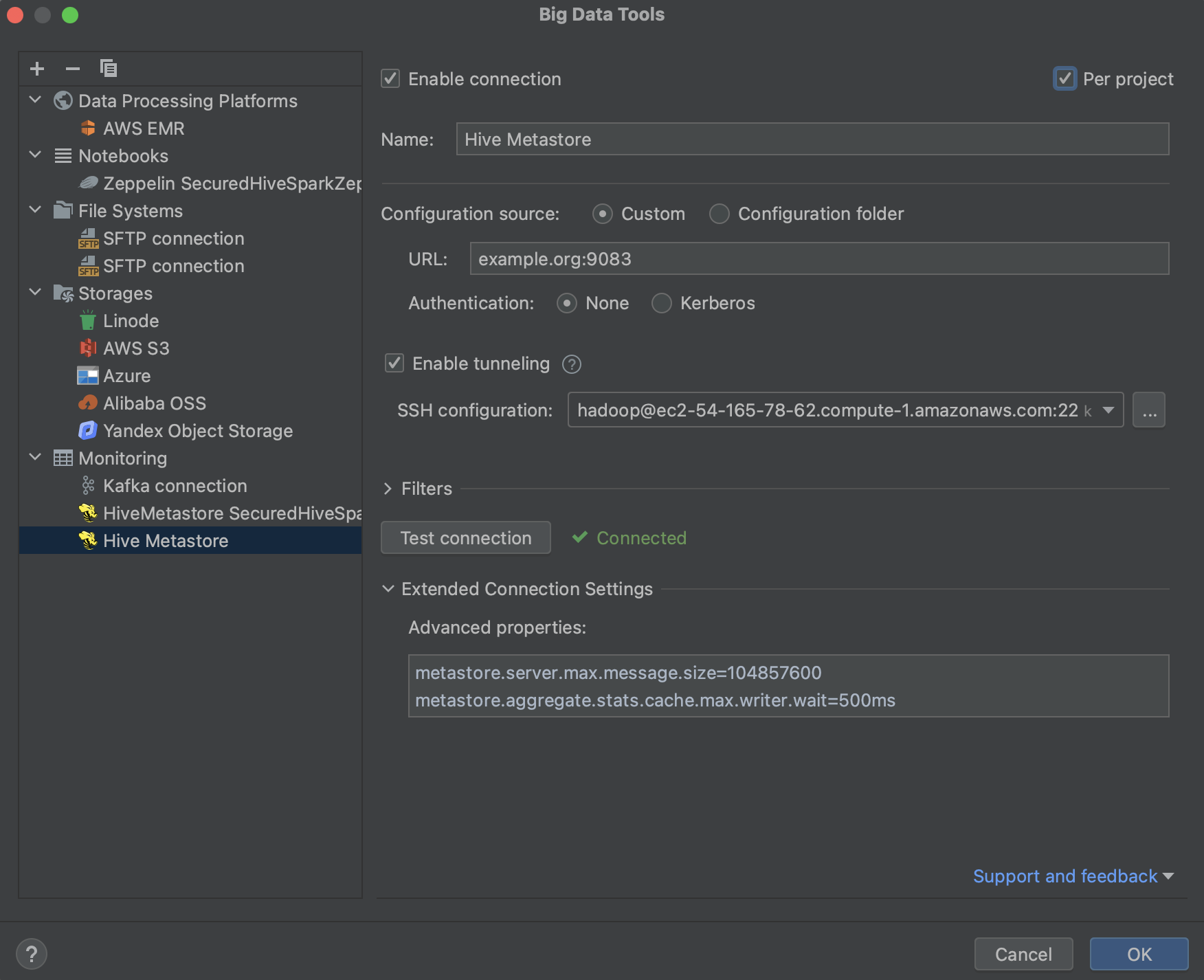 Hive Metastore | IntelliJ IDEA Documentation