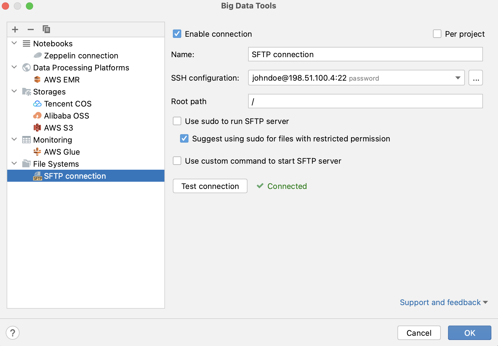 HDFS connection HDFS connection