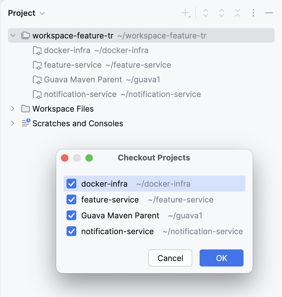 Checkout Projects
